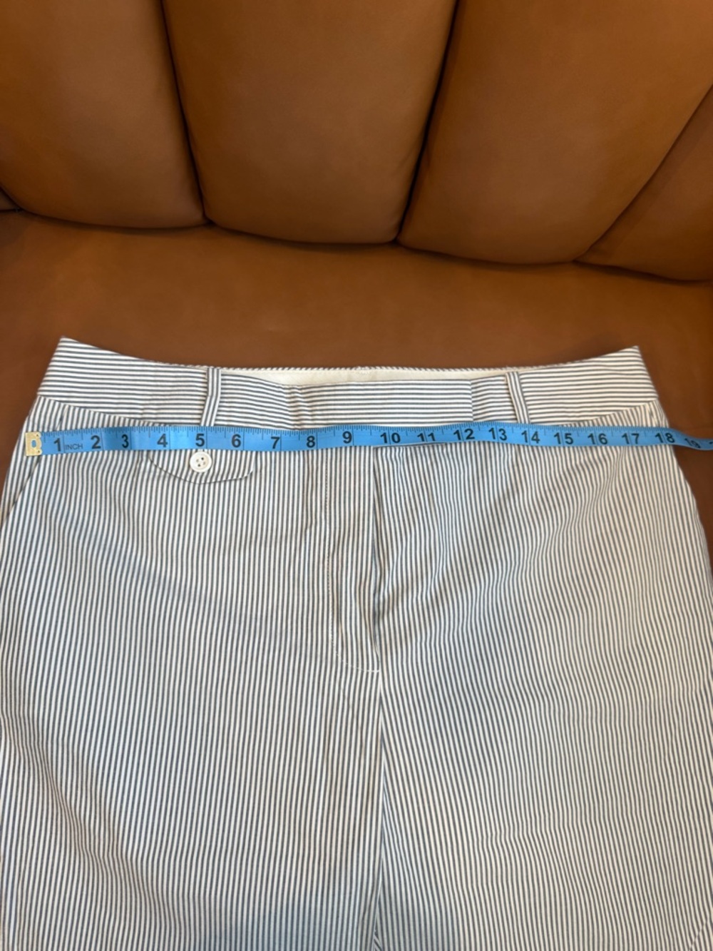 Talbots Women's Blue and White Striped Pants - Picture 5 of 5